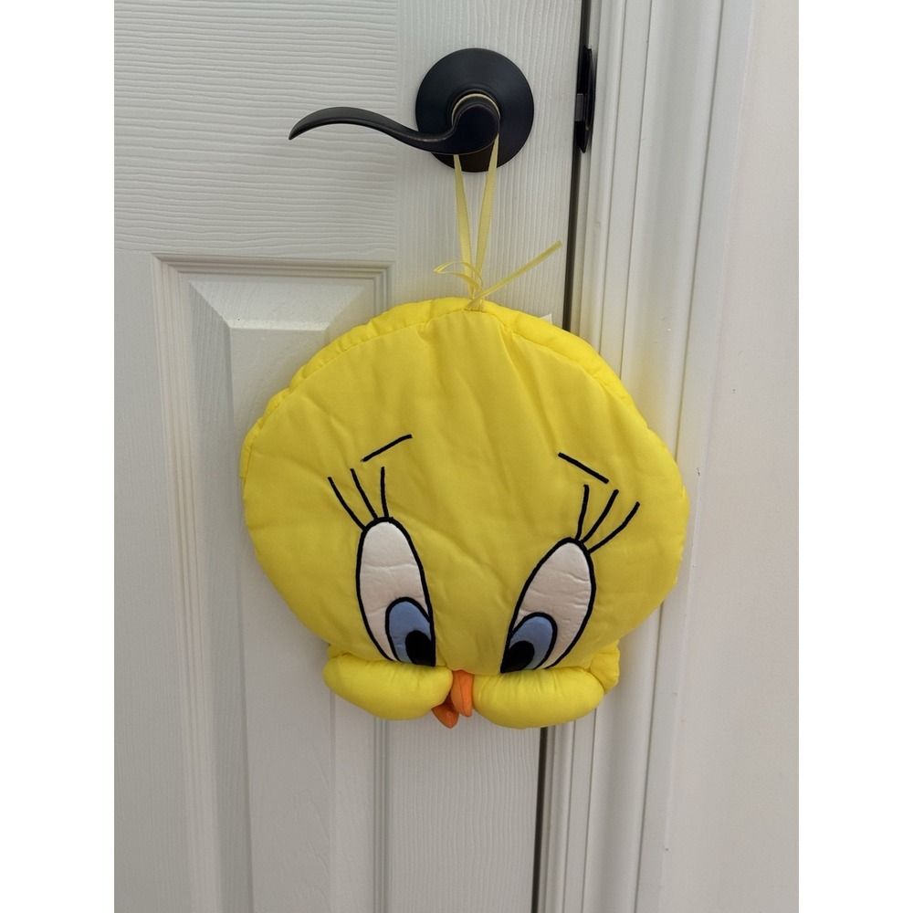 Vintage 1994 Looney Tunes Tweety Bird Plush Pajama Bag Warner Bros Yellow 12in